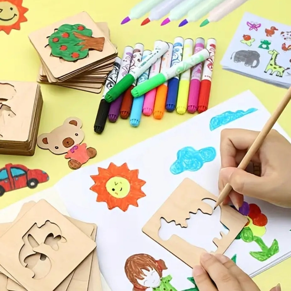 Дървени фигурки за рисуване